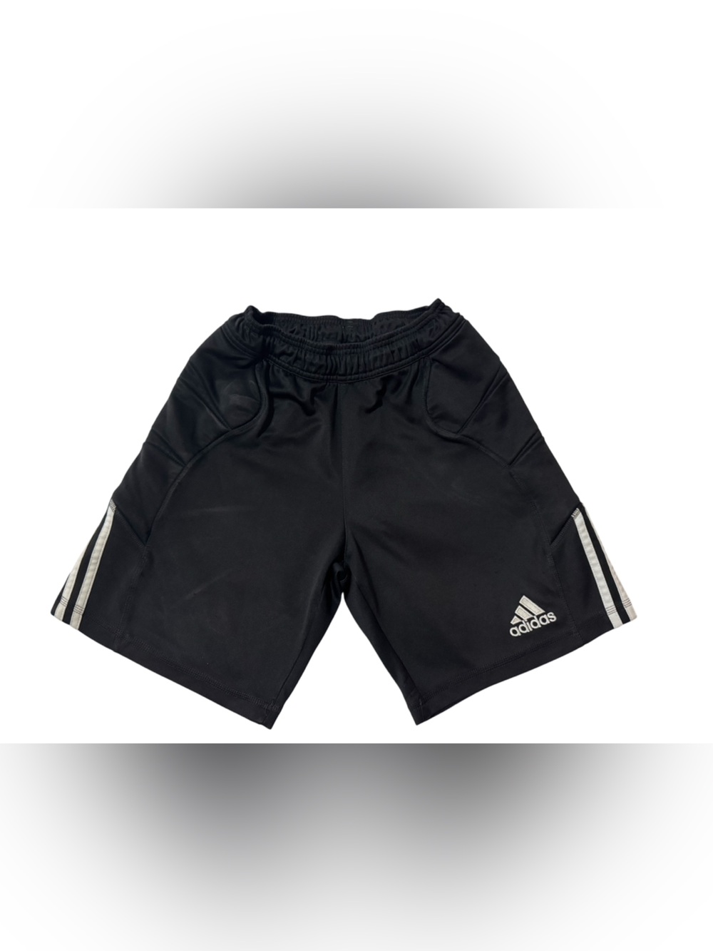 adidas Black Men Athletic Shorts with Logo Size:S